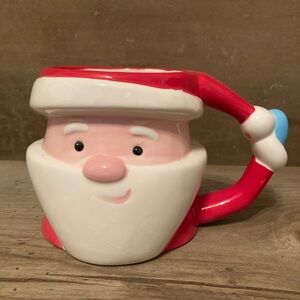 Ceramic Santa Mug Christmas Holiday 1990 Vintage